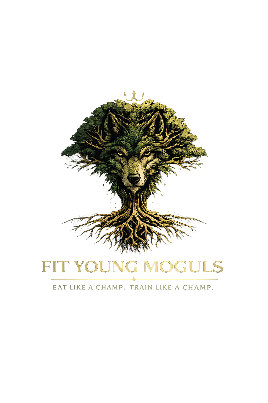 Fit Young Moguls — Wolf and Tree emblem